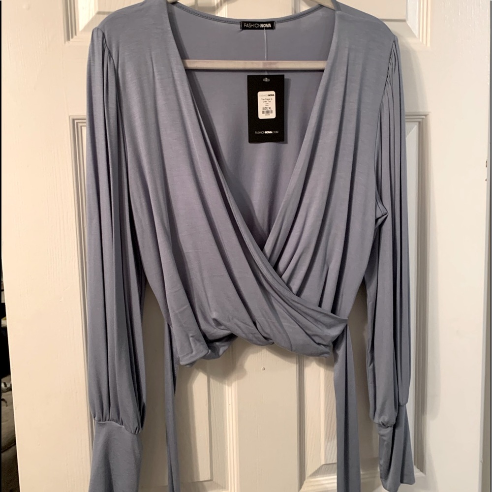 Fashion Nova Faux Wrap Top